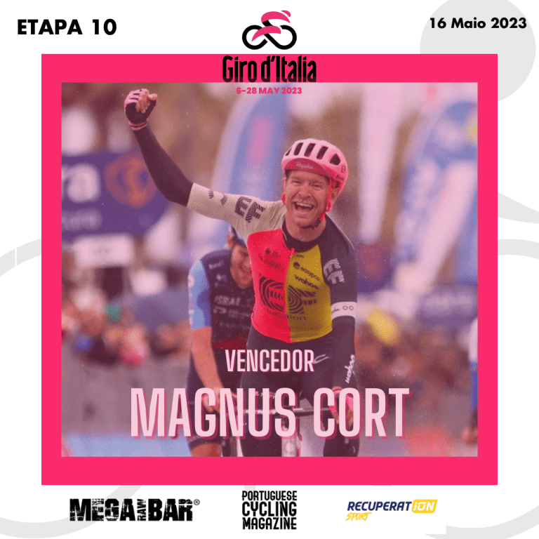 Giro d’Italia, 10ª etapa: Magnus Cort dá um ‘bigode’ aos companheiros de viagem!
