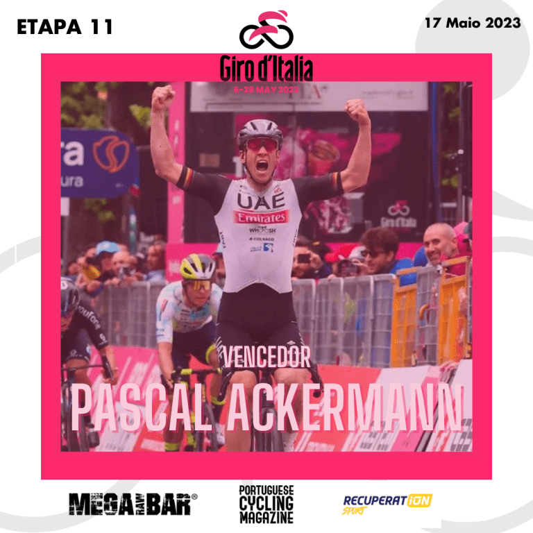 Giro d’Italia, 11ª etapa: Pascal Ackermann de volta às vitórias; Tao Geoghegan Hart abandona devido a queda e João Almeida sobe ao pódio provisório!
