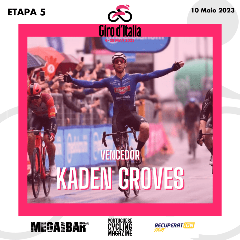 Giro d’Italia, 5ª etapa: Kaden Groves lança a sua candidatura à Ciclamino, em dia de caos total com as quedas!