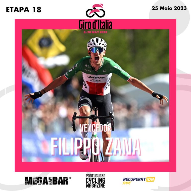 Giro d’Italia, 18.ª etapa: Filippo Zana bate Thibaut Pinot  em final ondulado! João Almeida perde segundos