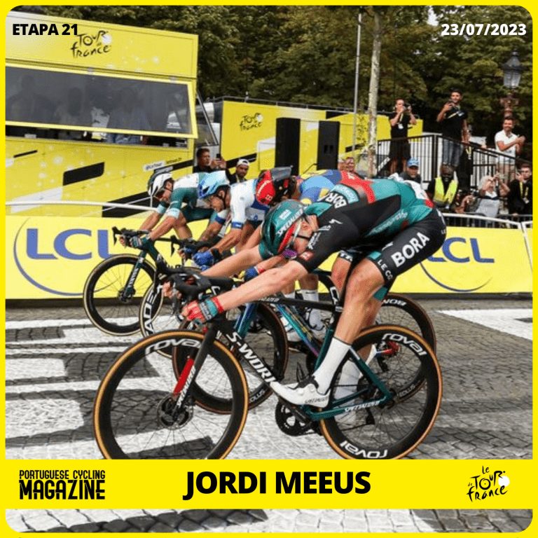 Jordi Meeus surpreende Philipsen nos Campos Elísios; Vingegaard vence o Tour