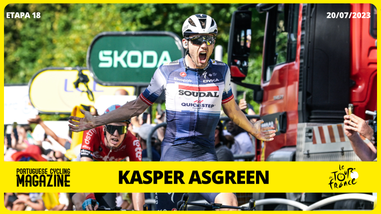 Kasper Asgreen, e a fuga, surpreendem o pelotão!