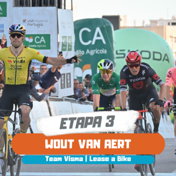 Volta ao Algarve: Wout van Aert rouba a vitória a Rui Oliveira no sprint em Tavira